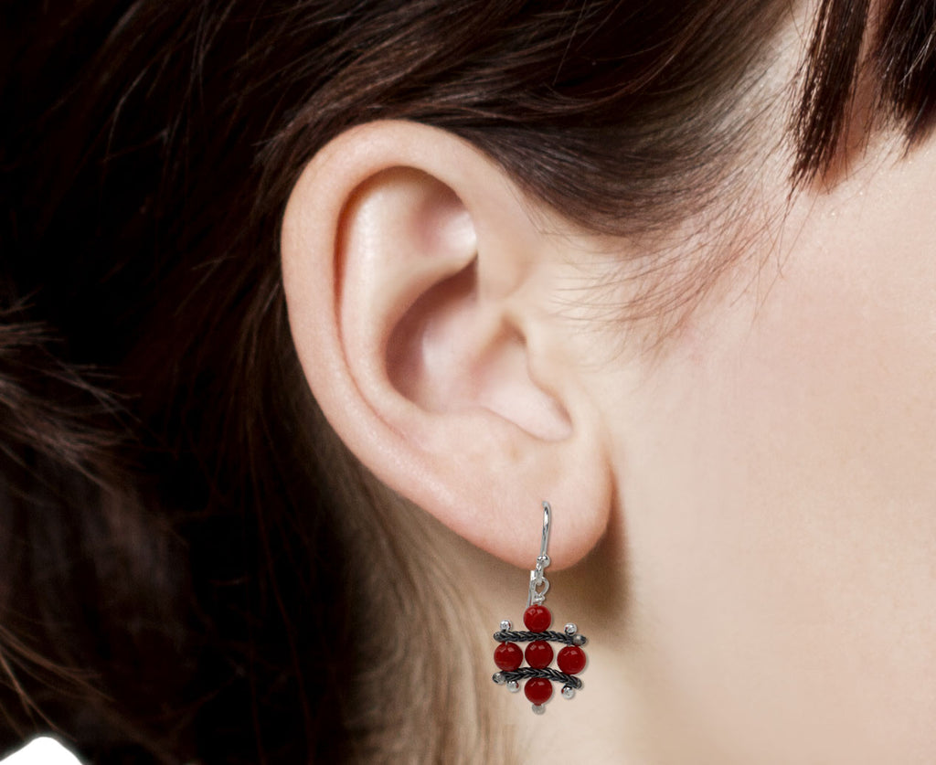 Carnelian Chain Earrings