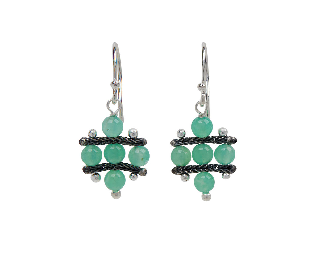 Chrysoprase Chain Earrings