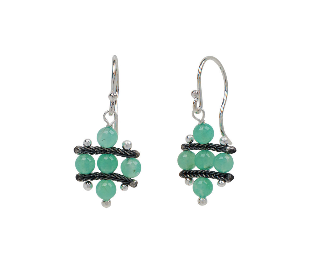 Chrysoprase Chain Earrings