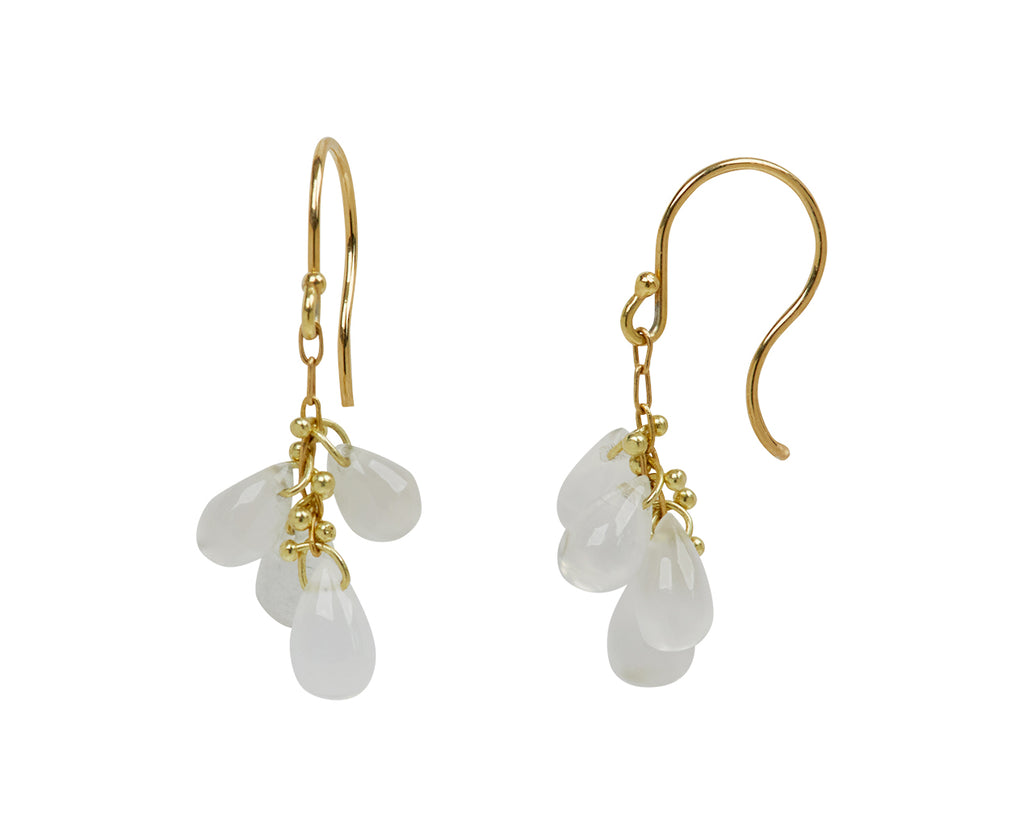 TenThousandThings Moonstone Cluster Earrings - side