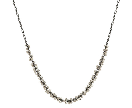 Silver Cluster Choker Necklace