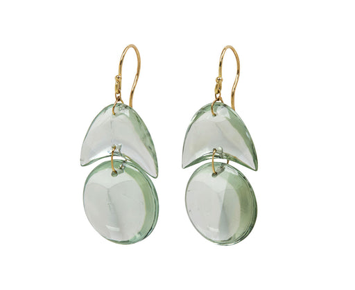 Green Amethyst Tiny Arp Earrings