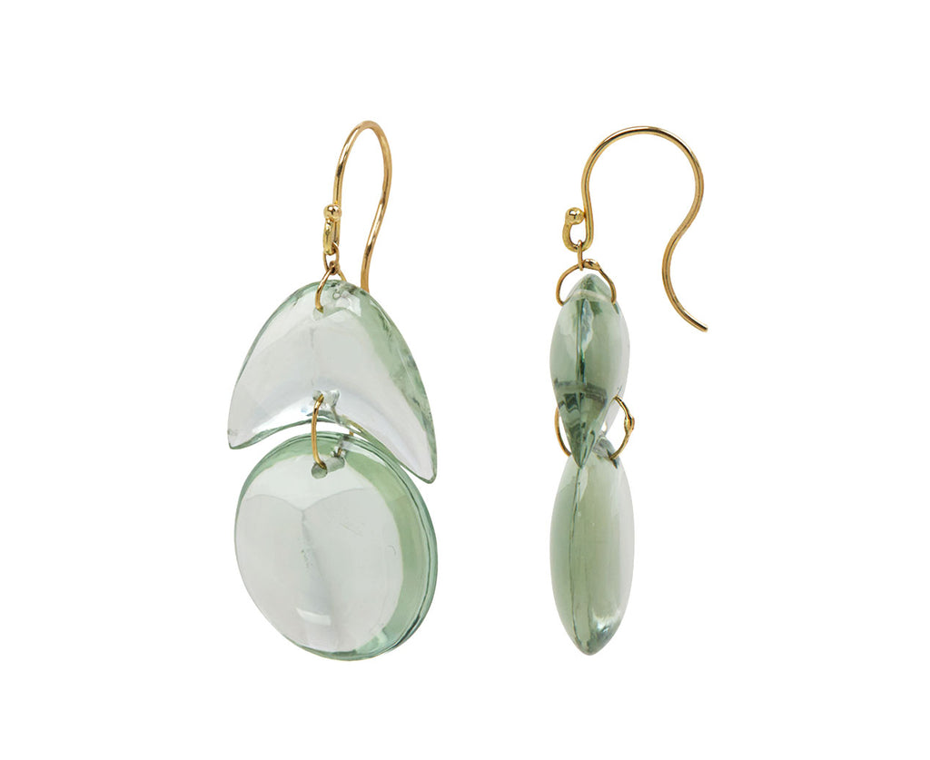 Green Amethyst Tiny Arp Earrings