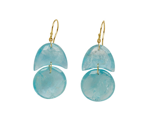 TenThousandThings Aquamarine Tiny Arp Earrings