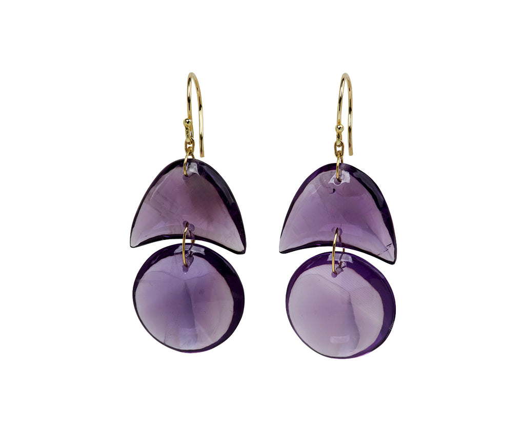 enThousandThings Amethyst Tiny Arp Earrings