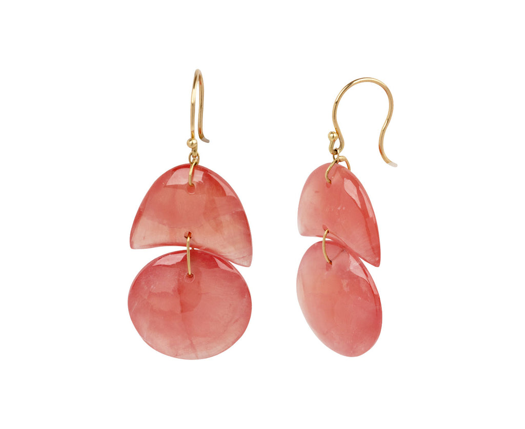 Rhodochrosite Tiny Arp Earrings