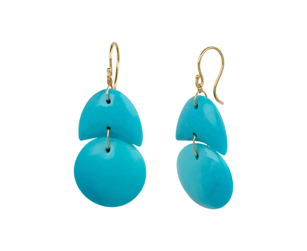 TenThousandThings Turquoise Tiny Arp Earrings