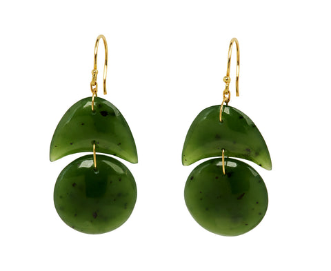 TenThousandThings Jade Tiny Arp Earrings