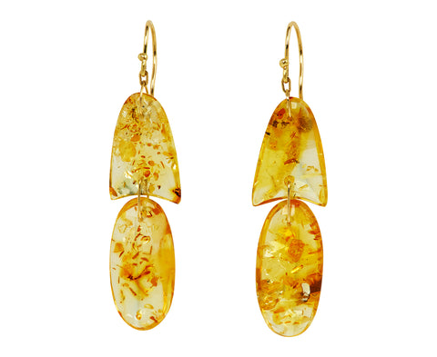 Tiny Amber Arrowhead Earrings - TWISTonline 