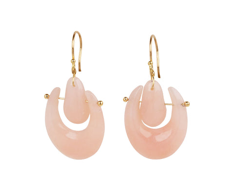 Small Pink Opal O'Keeffe Earrings