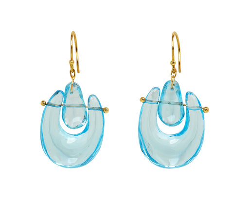 TenThousandThings Blue Topaz O'Keeffe Earrings