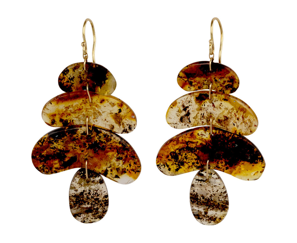 Small Amber Totem Earrings