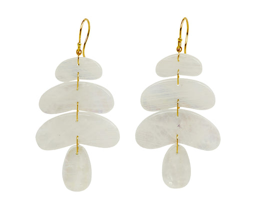 Small Moonstone Totem Earrings