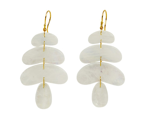 Small Moonstone Totem Earrings