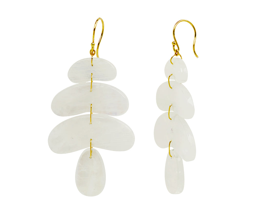 Small Moonstone Totem Earrings