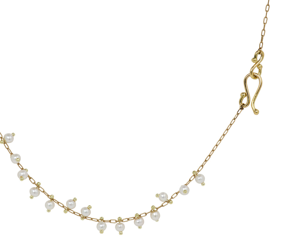 TenThousandThings Pearl Spiral Necklace - Closure