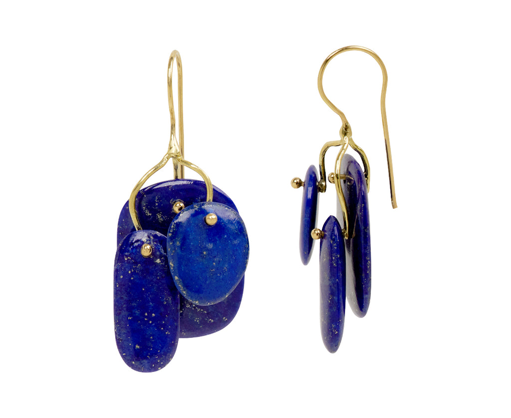 TenThousandThings Lapis Tiny Mobile Earrings - side