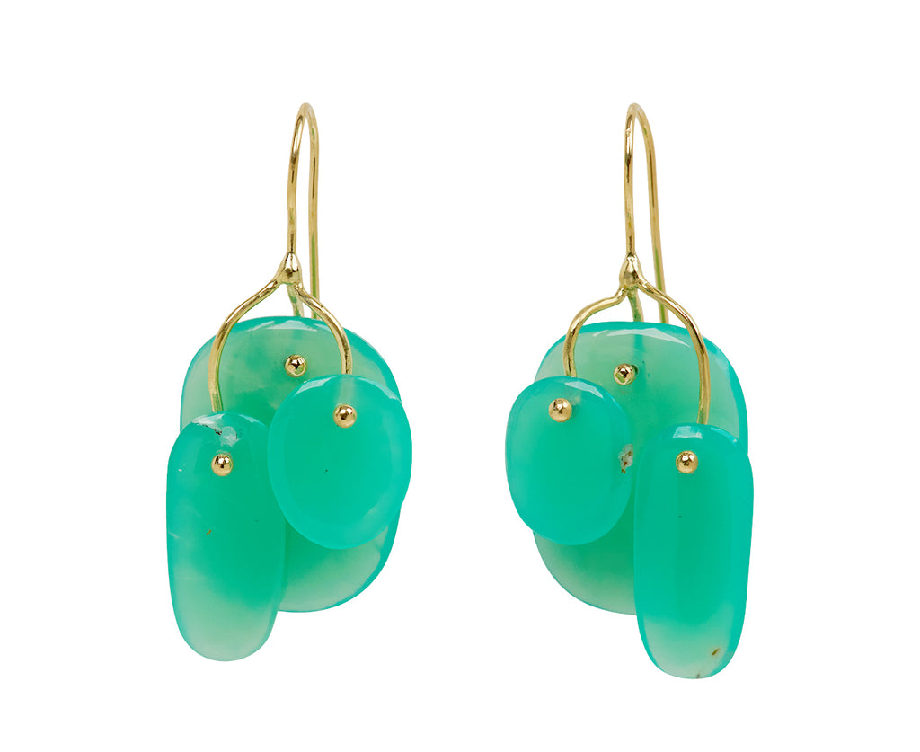 TenThousandThings Chrysoprase Tiny Mobile Earrings
