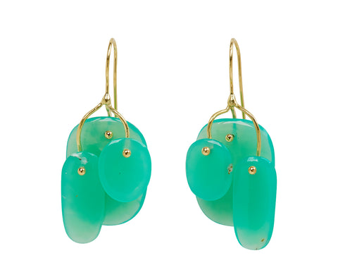 TenThousandThings Chrysoprase Tiny Mobile Earrings