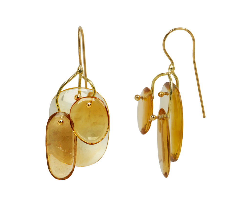TenThousandThings Citrine Tiny Mobile Earrings - side