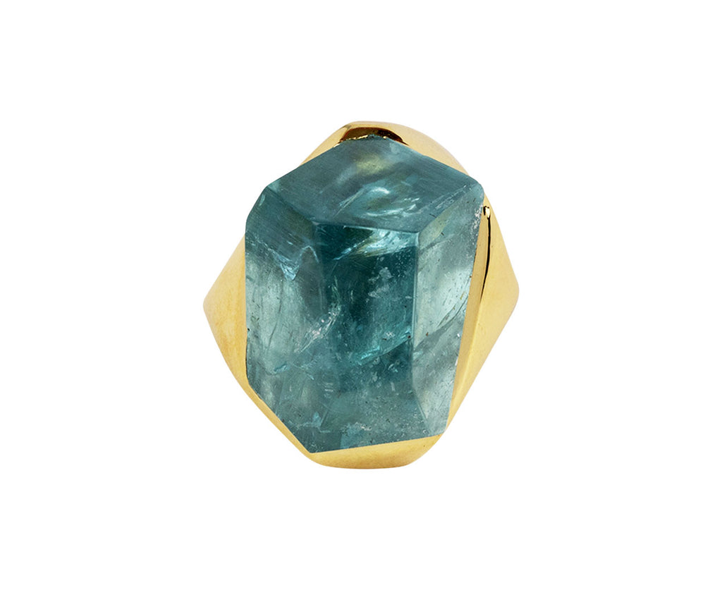 Faceted Aquamarine Ring