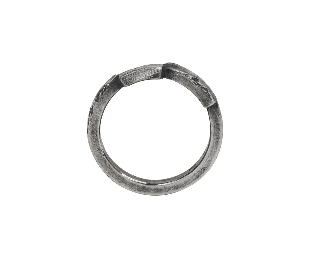 Tó Garal Twisted Time (Night) Band Ring - top down