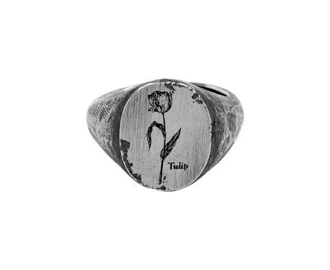 Tulip Signet Ring