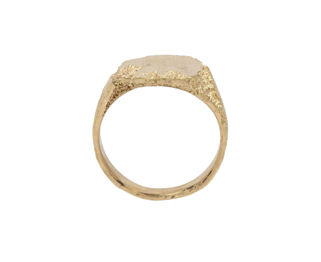 Gold Florentine Signet Ring