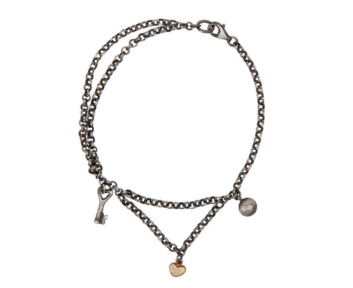 Double Chain Charm Bracelet
