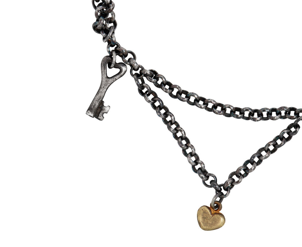 Double Chain Charm Bracelet