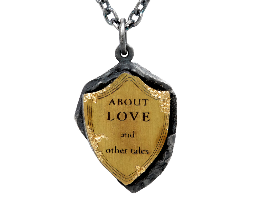 Tó Garal Mixed Metal Tale (Sunset) Pendant Necklace - closeup