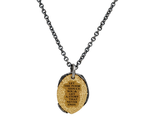 Tó Garal Mixed Metal Let the Poem (Sunset) Pendant Necklace