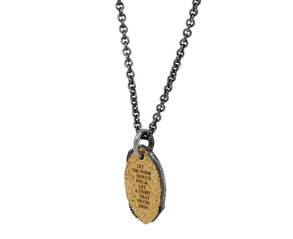 Tó Garal Mixed Metal Let the Poem (Sunset) Pendant Necklace - side