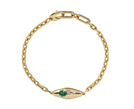 Diamond and Emerald Mini Vessel Bracelet