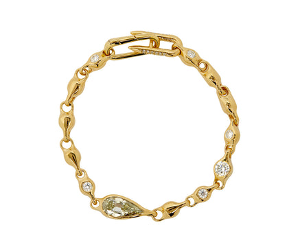 Uniform Object Brilliant Pear Diamond Supernova Bracelet