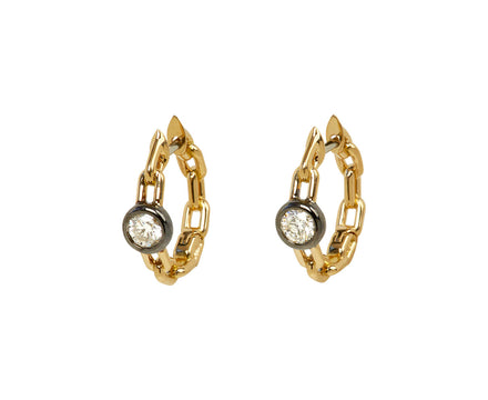 Power Metal Huggie Hoop Earrings - TWISTonline 