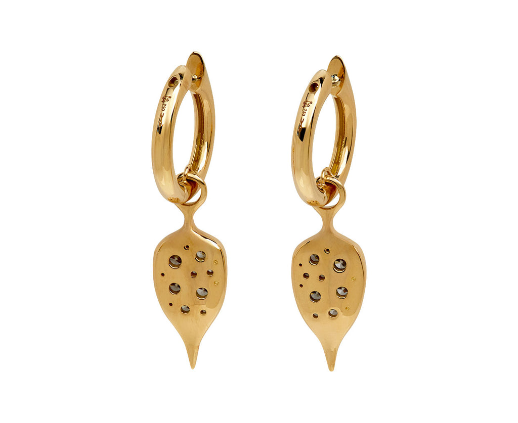 Diamond Thorn Carriage Hoop Earrings