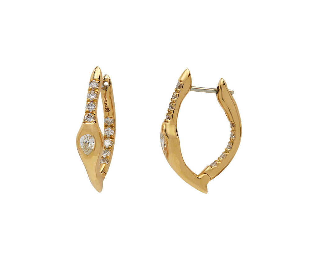 Mini Diamond Axle Earrings