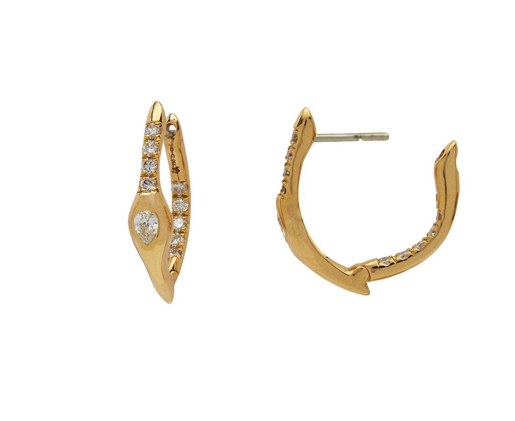 Mini Diamond Axle Earrings