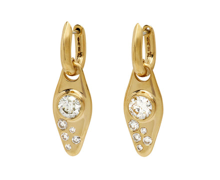 Diamond Vessel Huggie Hoop Earrings