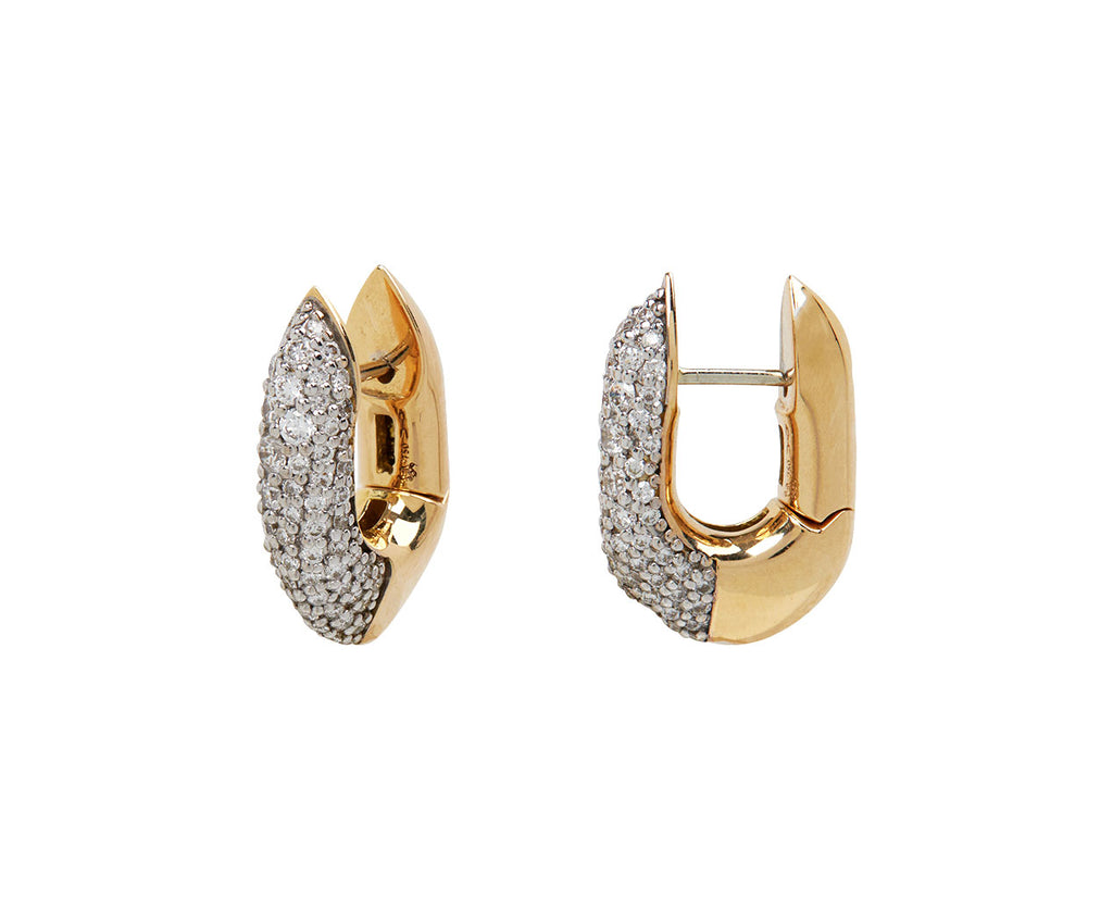Diamond Shard Huggie Hoop Earrings