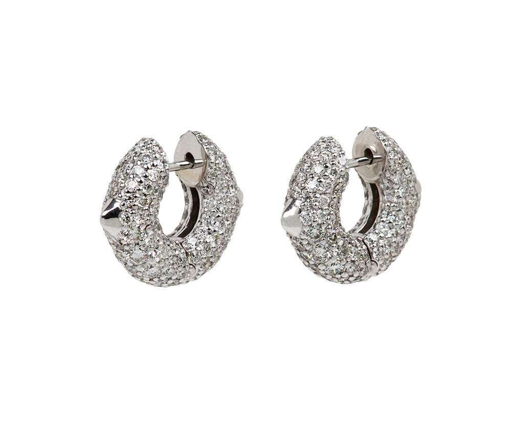 Diamond White Gold Double Spike Earrings