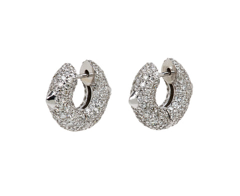 Diamond White Gold Double Spike Earrings