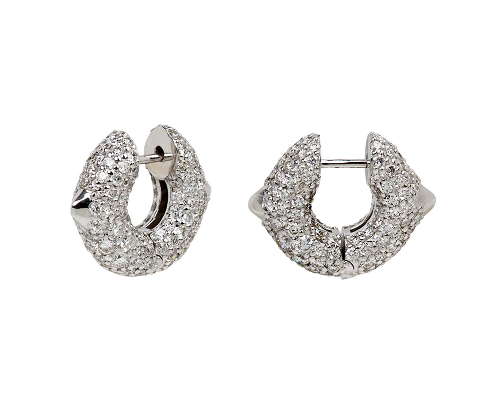 Diamond White Gold Double Spike Earrings