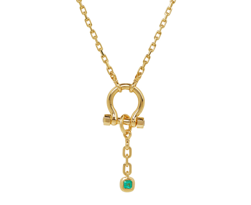 Asscher Emerald Carriage Drop Pendant ONLY