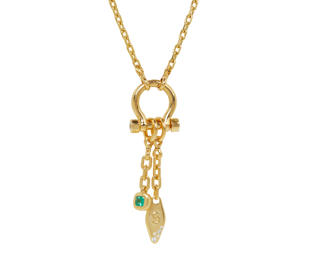 Asscher Emerald Carriage Drop Pendant ONLY