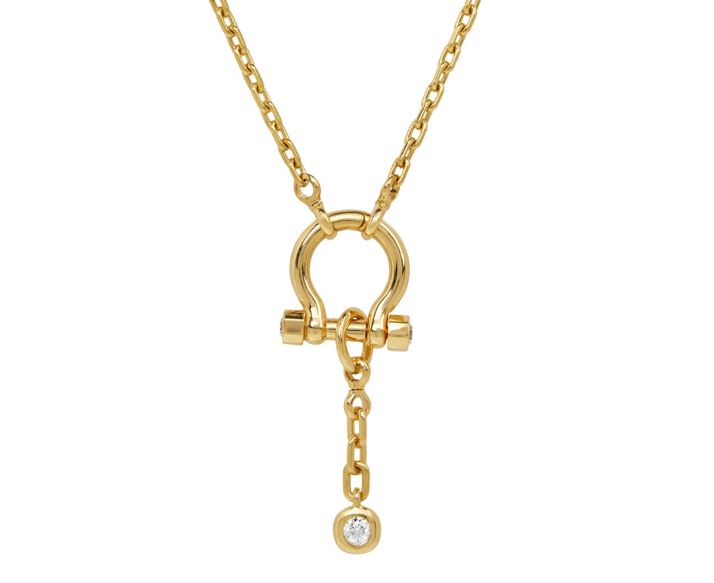 Round Diamond Carriage Drop Pendant ONLY
