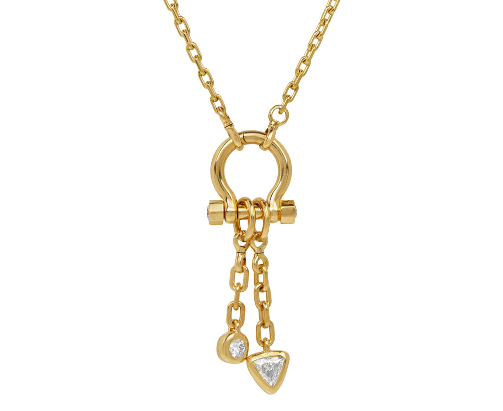Round Diamond Carriage Drop Pendant ONLY