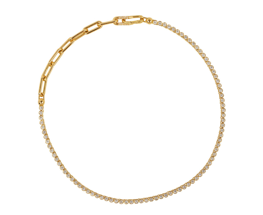 Zoë Chicco 14k Gold Floating Diamond Mixed Curb Chain & Diamond Tennis  Necklace – ZOË CHICCO