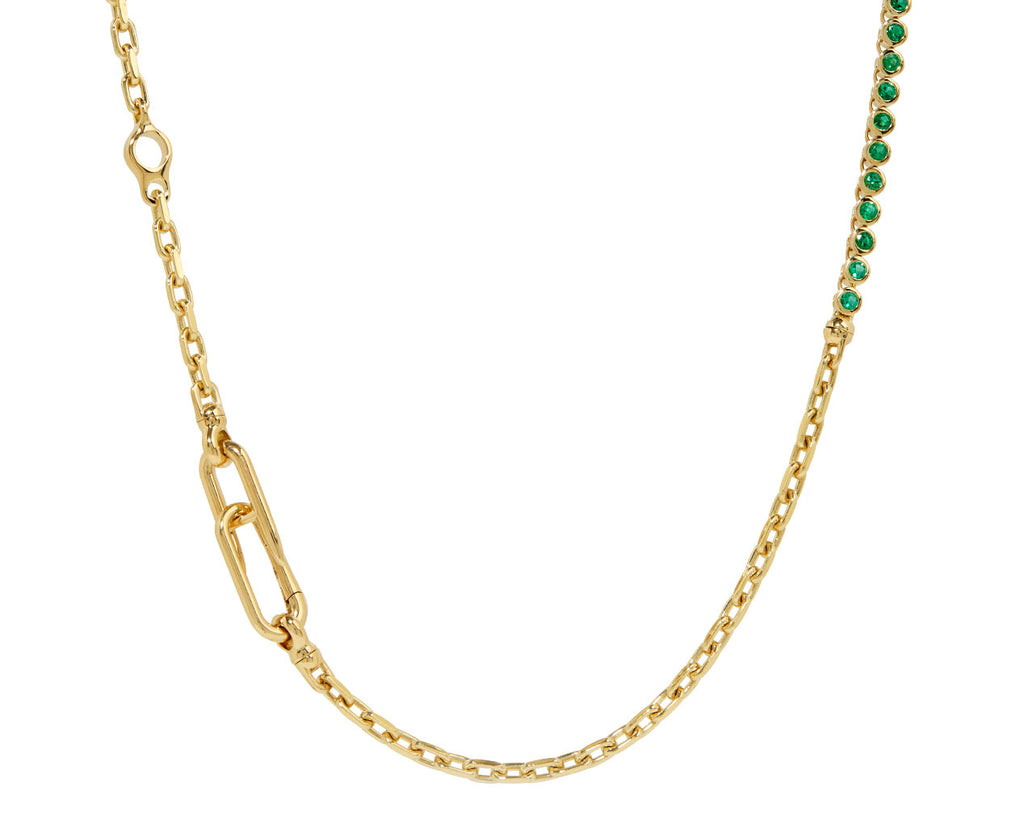 Emerald and Diamond Tennis Vessel Necklace